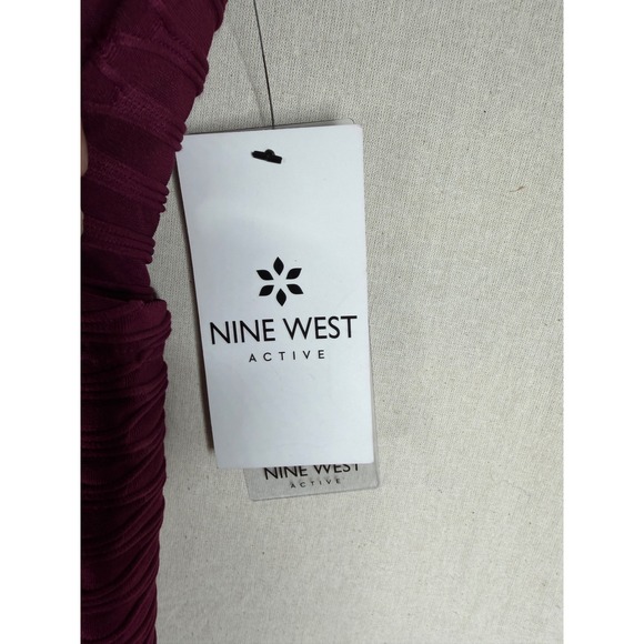 New Nine West Active Ribbed Pull On Leggings size 1X Red - Picture 4 of 8